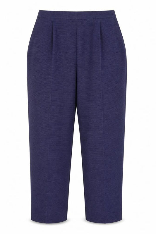 Front view of Classics women’s blue trousers, size UK 18, 27-inch leg
