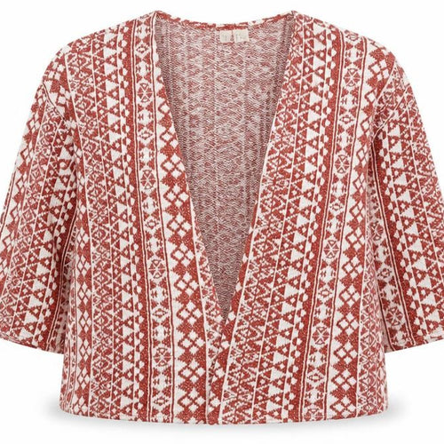 Divided Womens Brown Geometric Knit Cardigan Jumper Size M