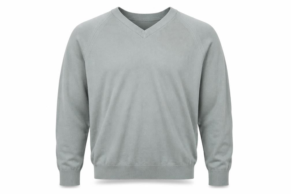 Essentials Mens Grey  Knit Pullover Jumper Size L