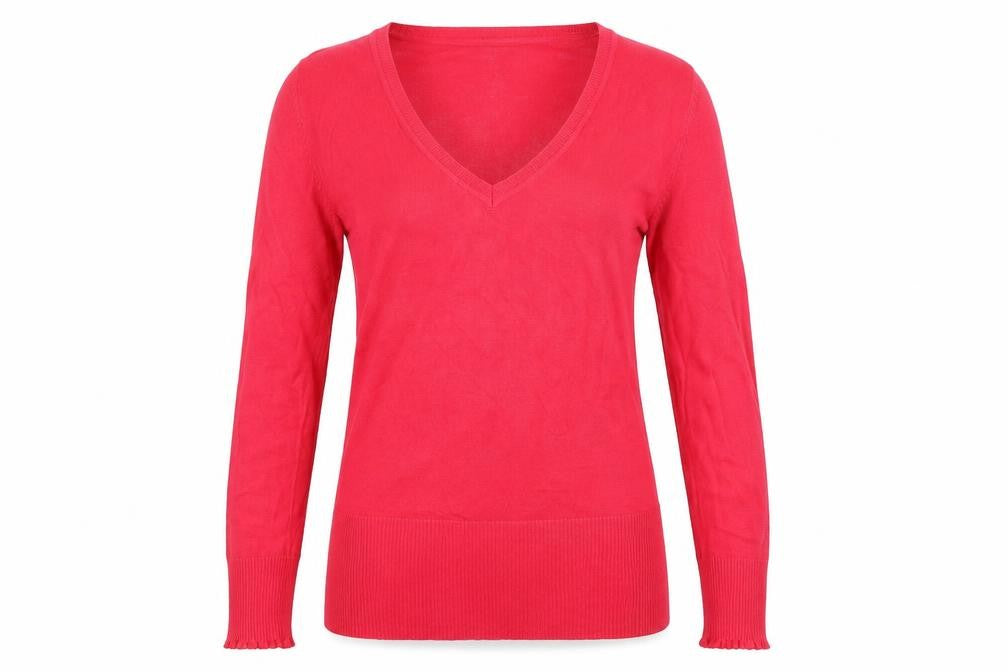 Front view of New Look women’s pink pullover sweatshirt, size UK 10