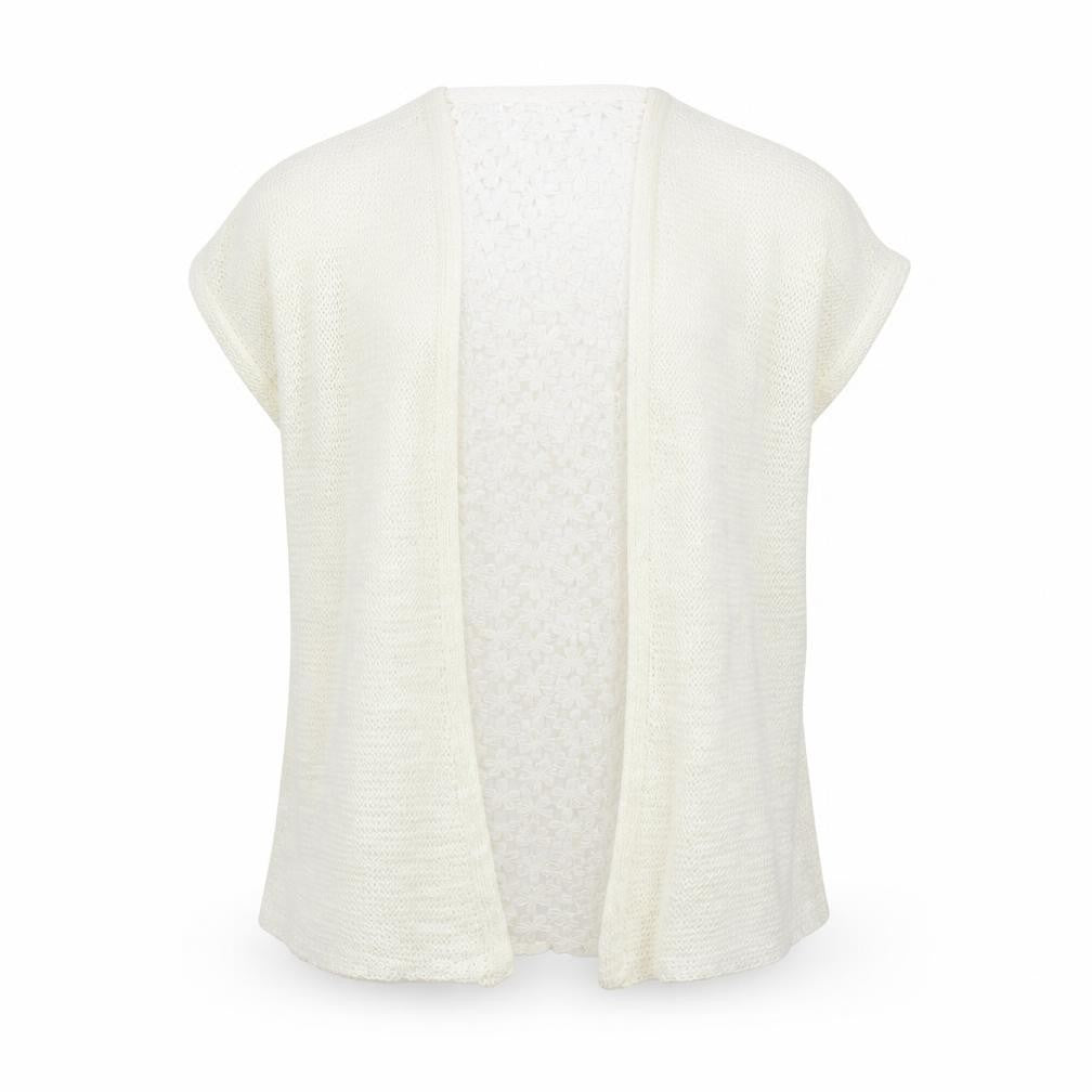 yd Girls White   Cardigan Jumper Size 10-11 Years