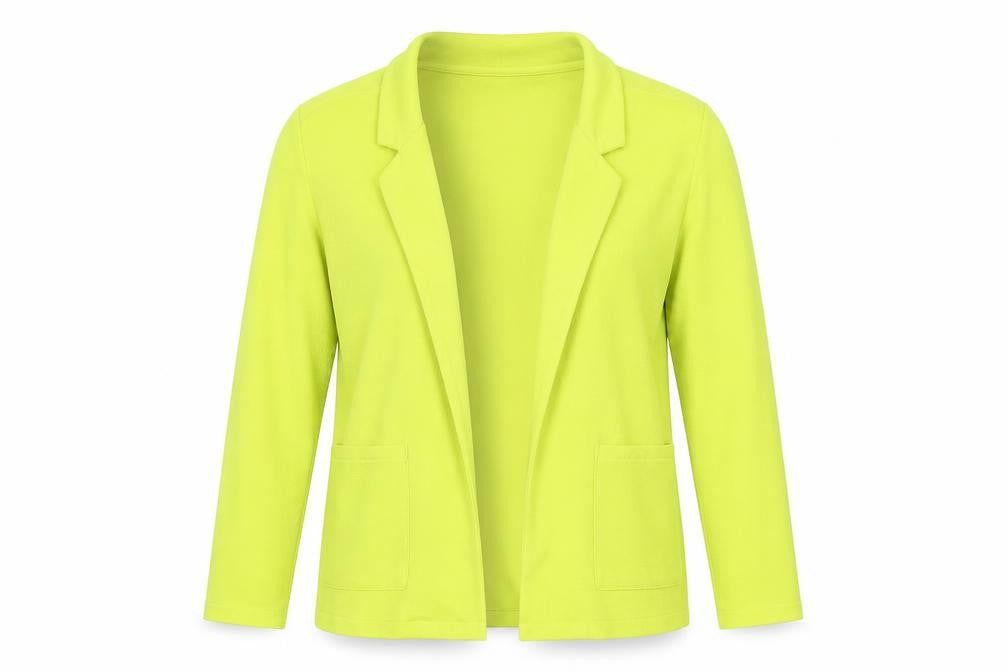 Front view of Cameo Rose women’s yellow jacket, size UK 12