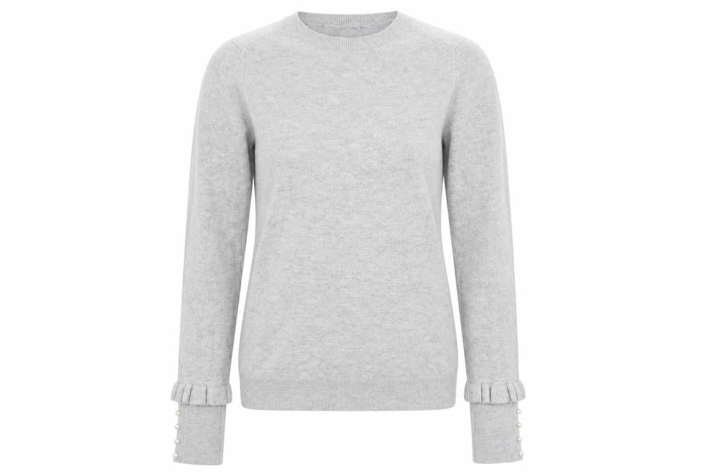 Front view of Zara women’s grey jumper, size S