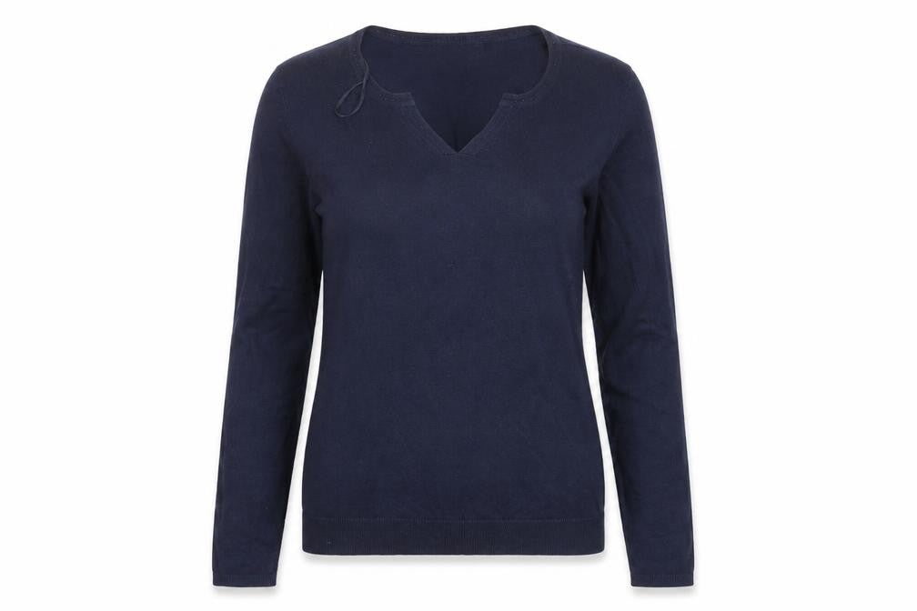 Front view of 987 women’s blue jumper, size M