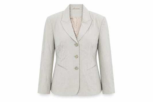 Front view of Principles women’s grey jacket blazer, size UK 12