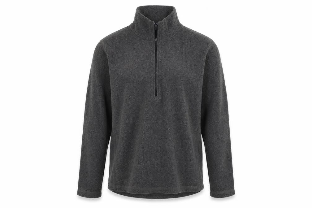 Front view of Gap men’s grey full zip jumper, size M