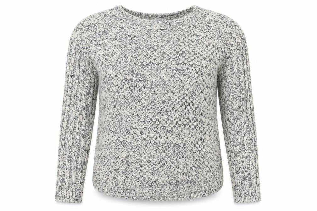 Front view of Marks & Spencer women’s beige jumper, size UK 10