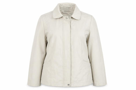 Front view of Bonmarché women’s beige jacket, size M