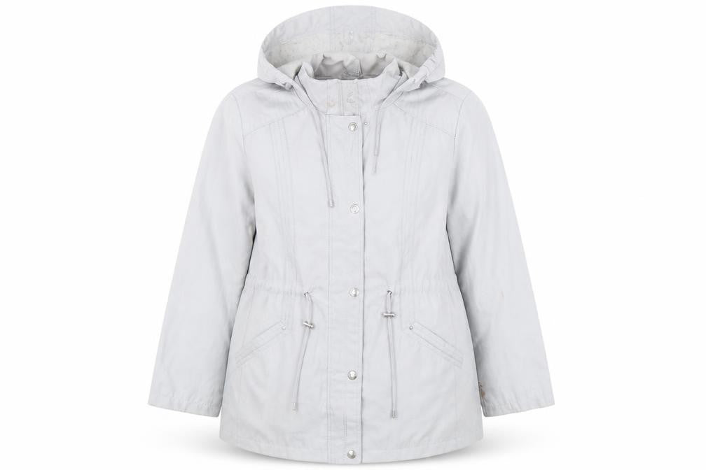 Front view of Bonmarché women’s grey overcoat coat, size L