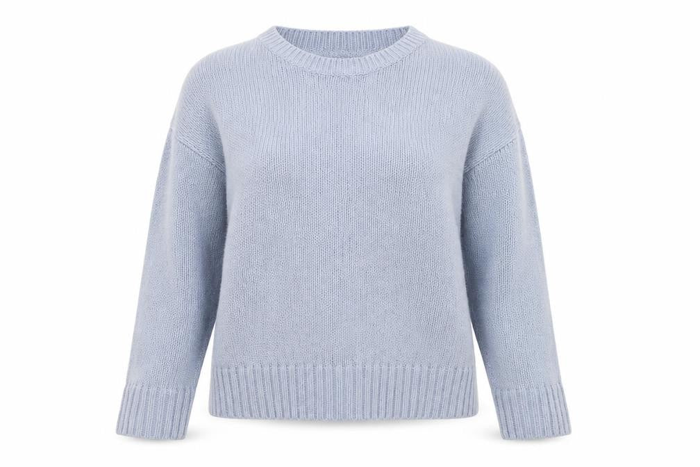 Front view of New Look women’s blue jumper, size L