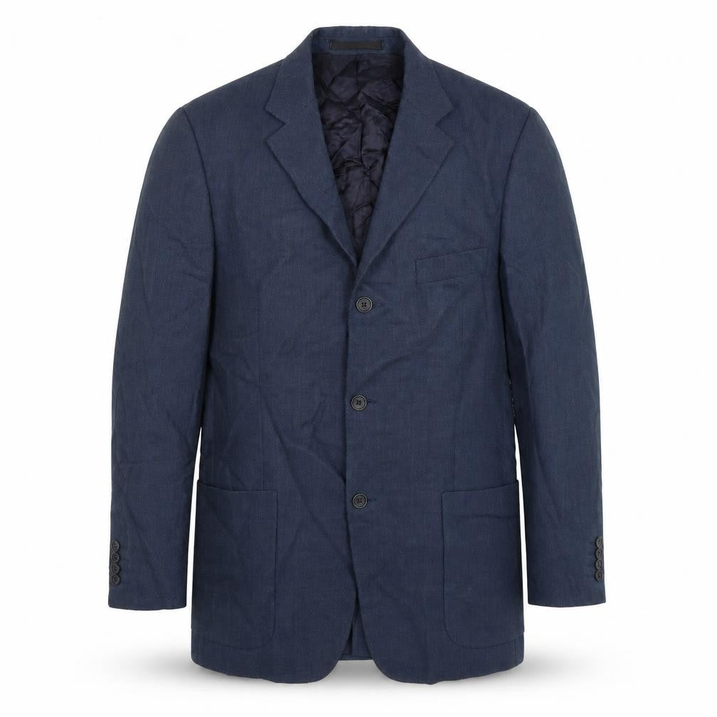 Front view of Marks & Spencer men’s blue jacket blazer, size 40