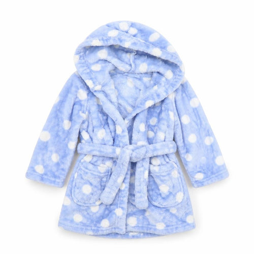 Marks and Spencer Baby Blue Polka Dot  Babydoll Robe Size 12-18 Months