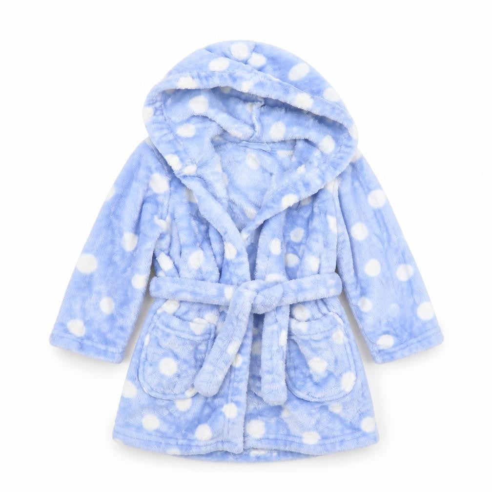 Marks and Spencer Baby Blue Polka Dot  Babydoll Robe Size 12-18 Months