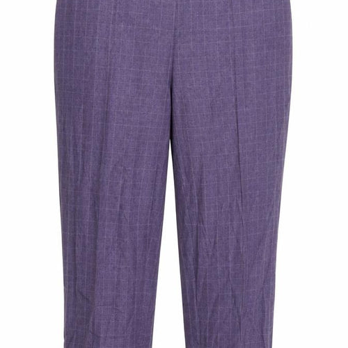 EWM Womens Purple Check  Trousers  Size 20 L23 in