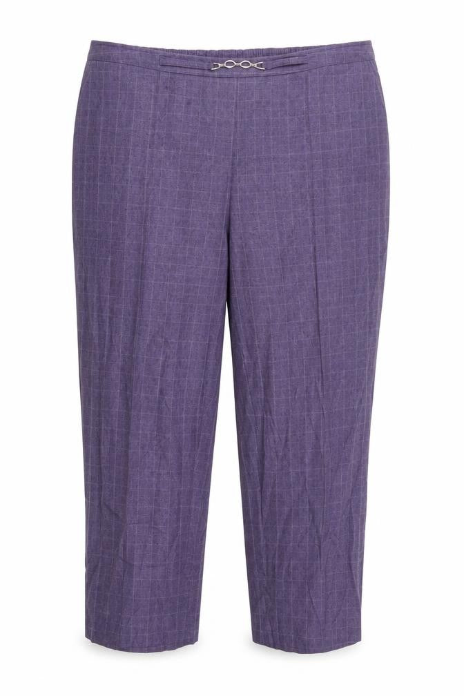 EWM Womens Purple Check  Trousers  Size 20 L23 in