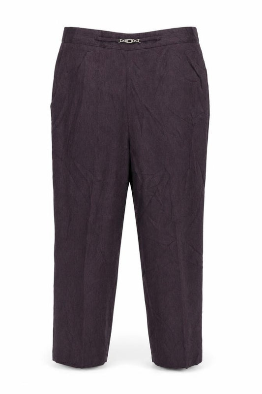 Front view of Classics women’s purple trousers, size UK 14, 24-inch leg