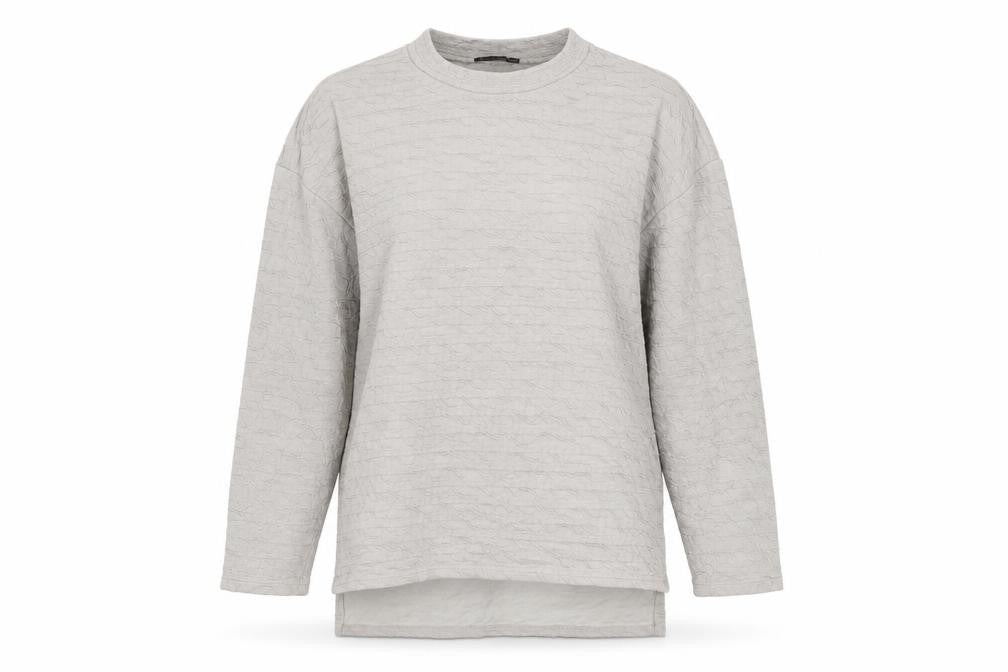 Front view of Zara women’s grey jumper, size M