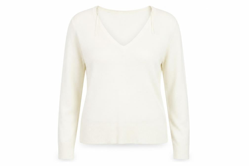 Front view of George women’s ivory knit jumper, size UK 14
