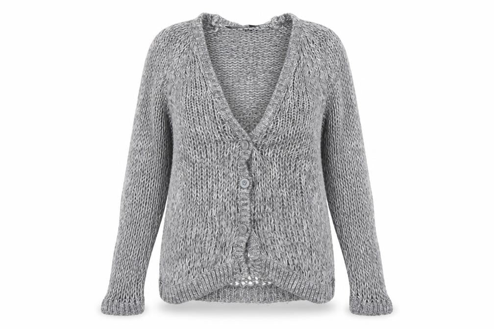 Front view of Dorothy Perkins women’s grey jacket, size UK 10