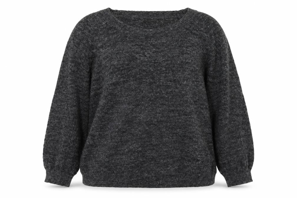 Front view of Marks & Spencer women’s grey jumper, size UK 12