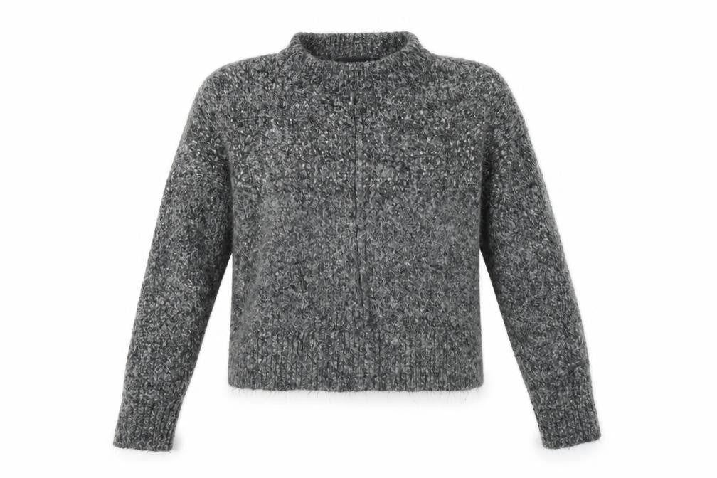 Front view of Atmosphere women’s grey jumper, size UK 8