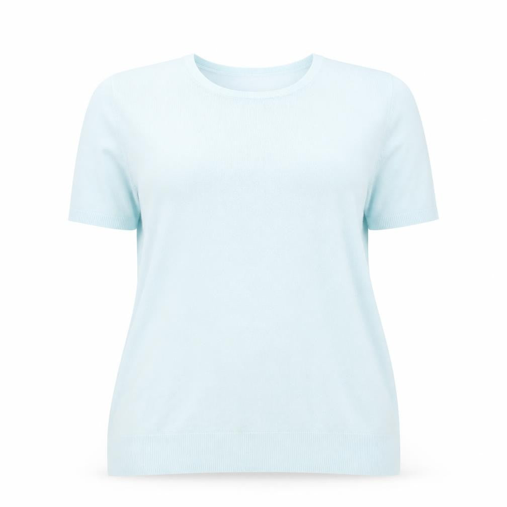 Front view of BHS women’s blue jumper, size UK 18