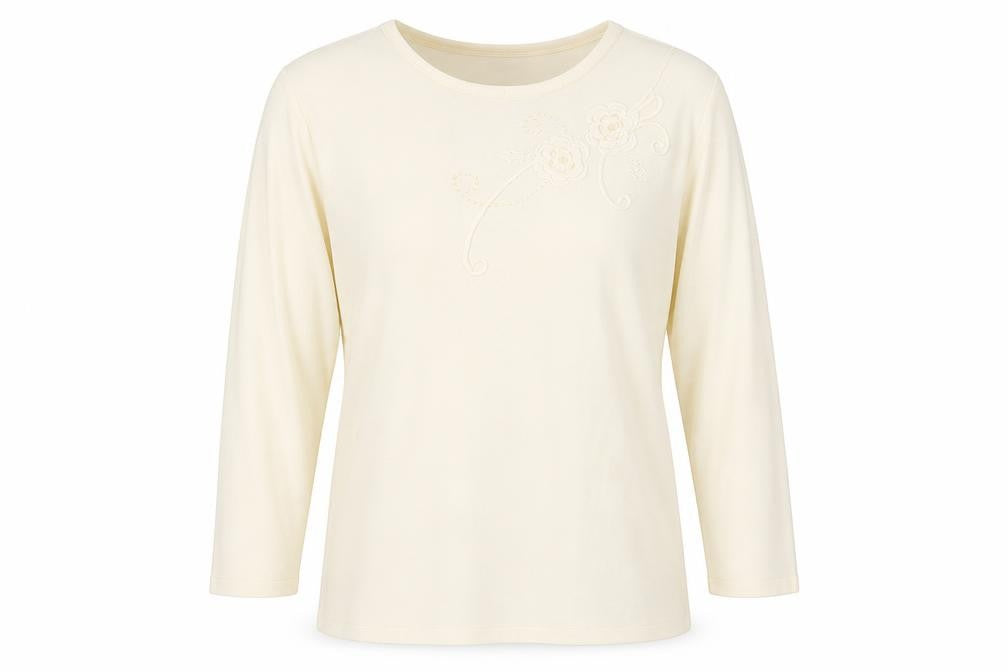 Fay Louise Womens Ivory   Pullover Jumper Size XL  - Embroidered Detail
