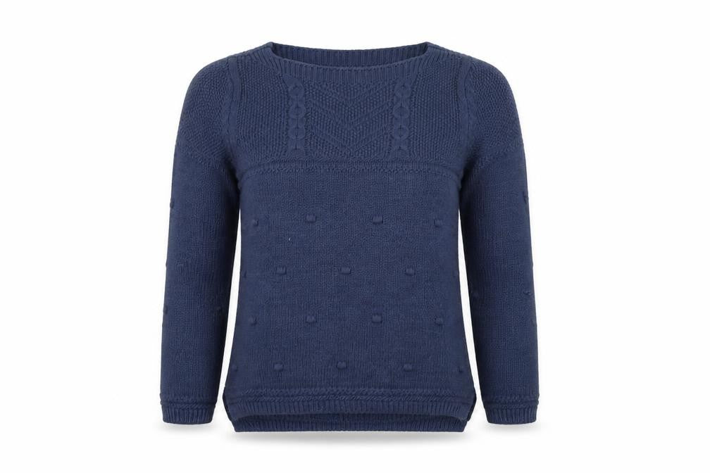 Front view of Preworn women’s blue jumper, size S