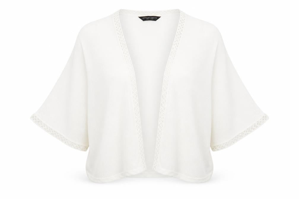 Front view of Dorothy Perkins White Cardigan Jumper, size S