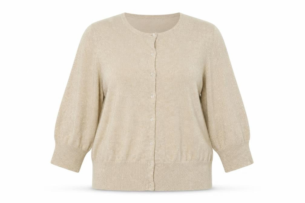 Front view of Berkertex women’s gold cape jumper, size UK 14