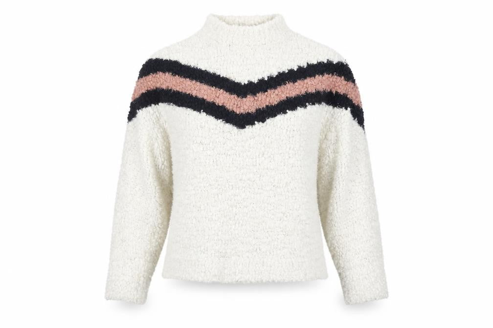 FASHION PRIVATE COMPANY Womens Multicoloured Striped  Pullover Jumper Size S