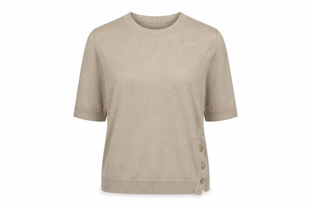 Front view of Marks & Spencer women’s brown jumper, size UK 12