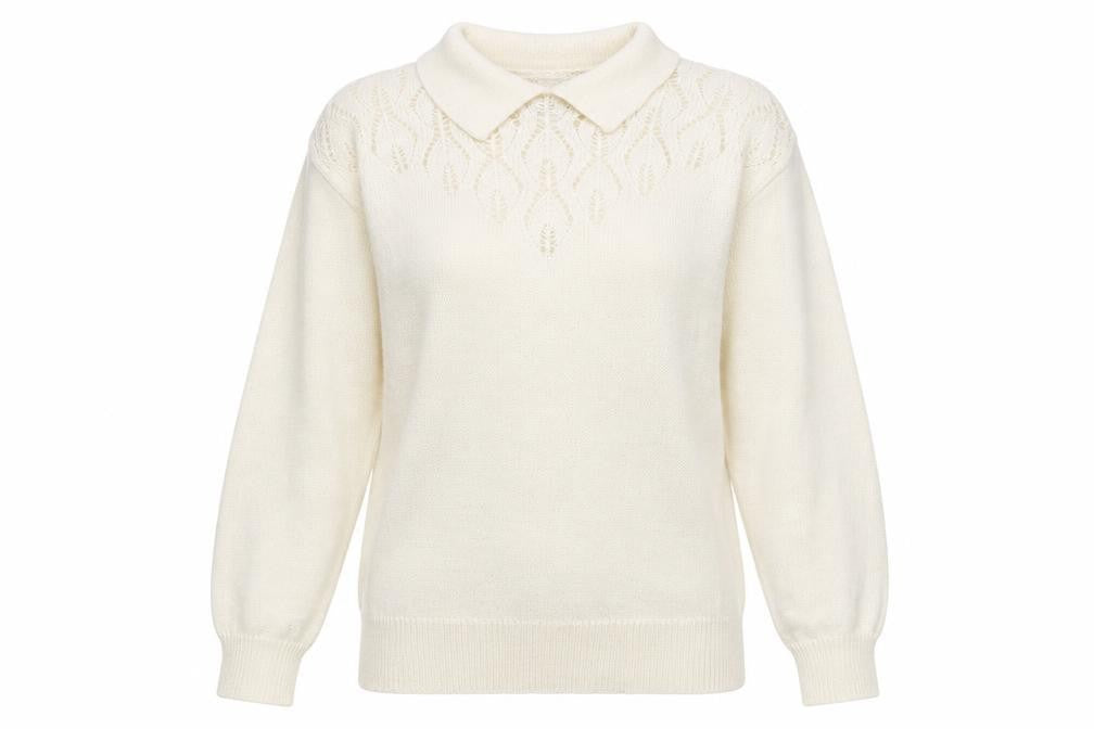 Front view of Red Baron women’s ivory jumper, size S