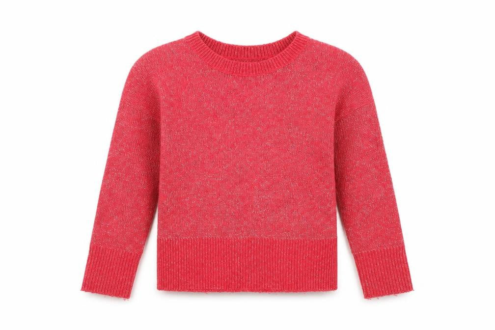 Front view of Marks & Spencer girls’ pink jumper, size 8-9, years