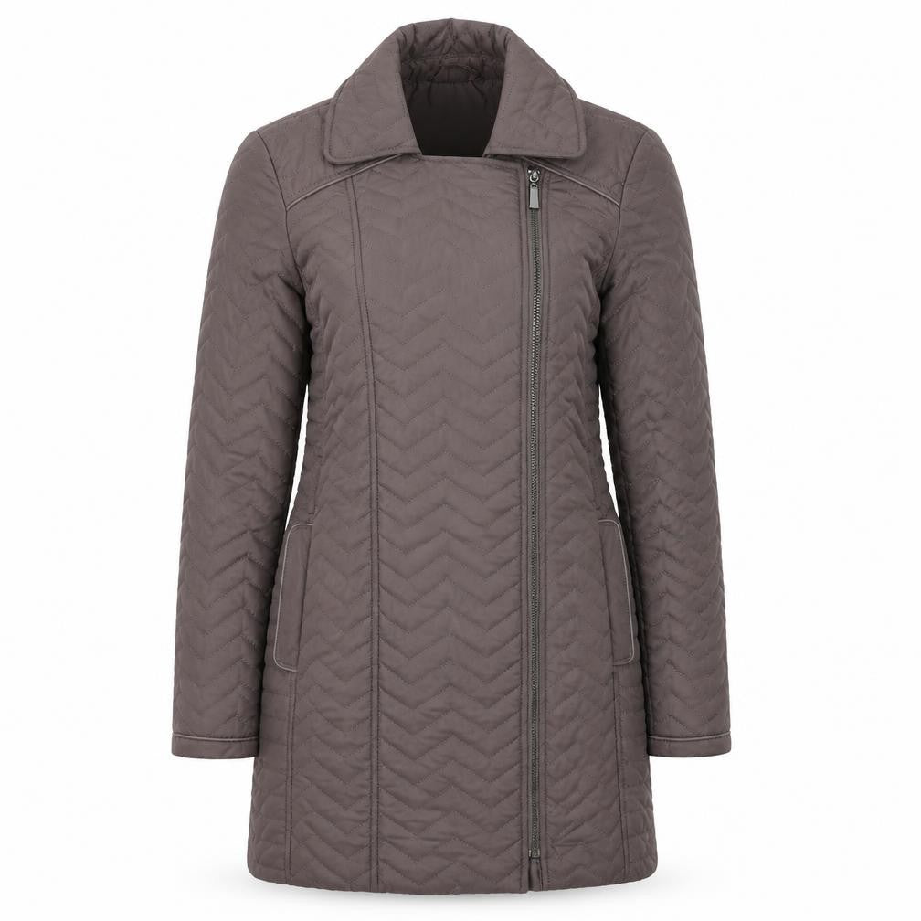 Front view of BHS women’s grey jacket, size UK 10