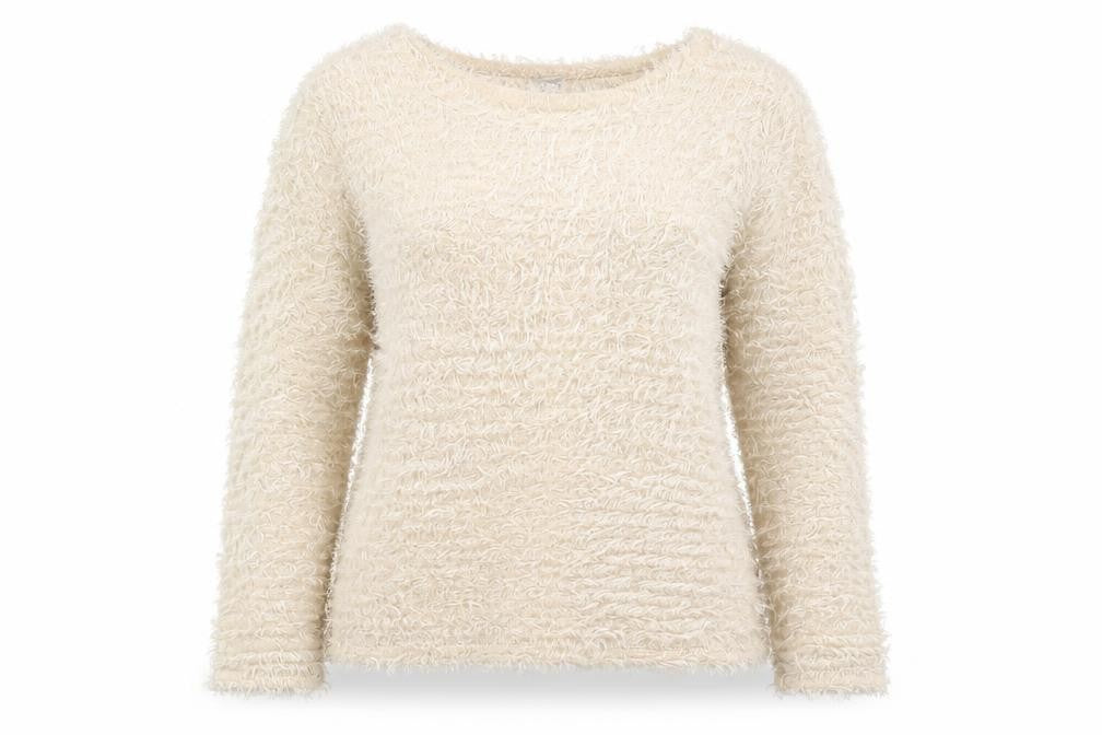 Front view of Preworn women’s beige jumper, size M