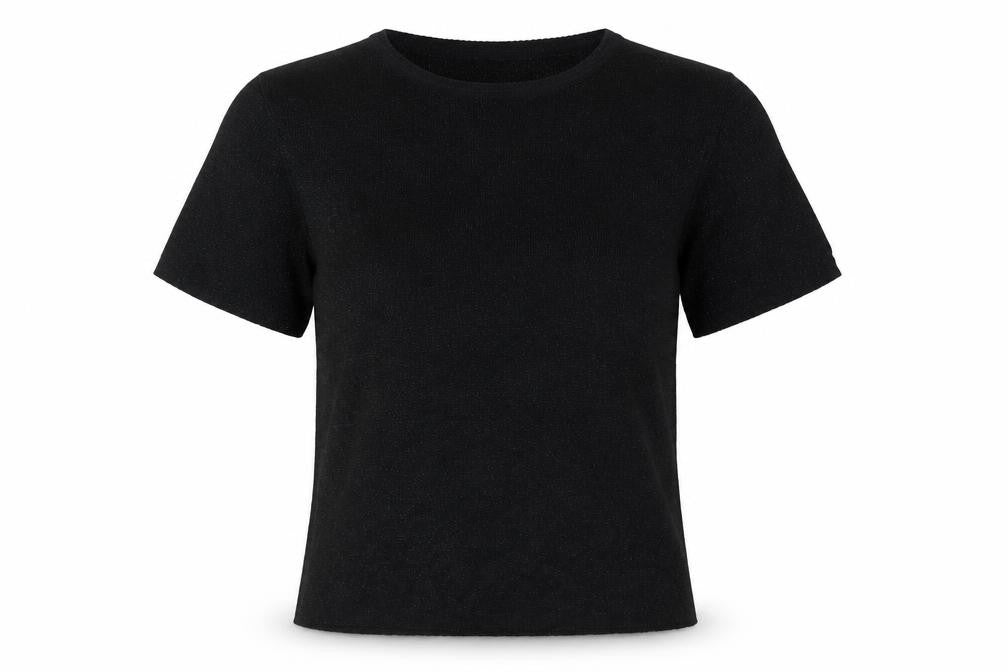 Front view of Bonmarché women’s black basic blouse, size L