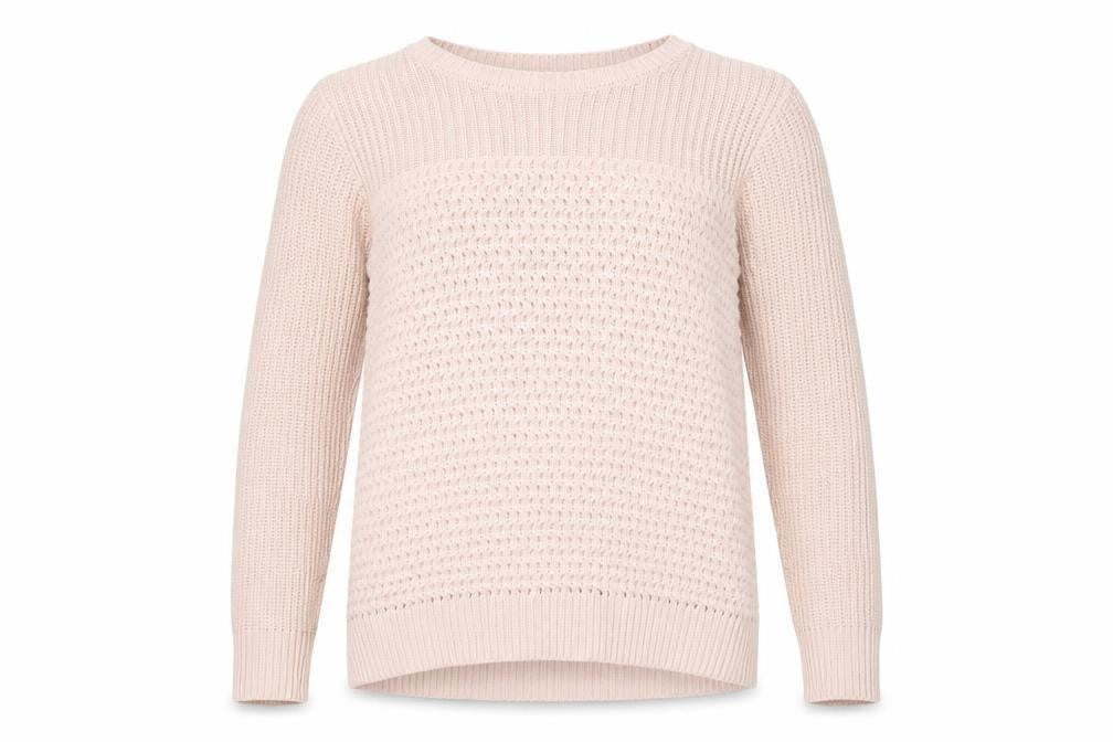 Front view of Dorothy Perkins women’s pink jumper, size UK 10