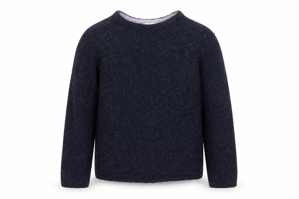 Front view of H&M girls’ purple jumper, size 7-8, years