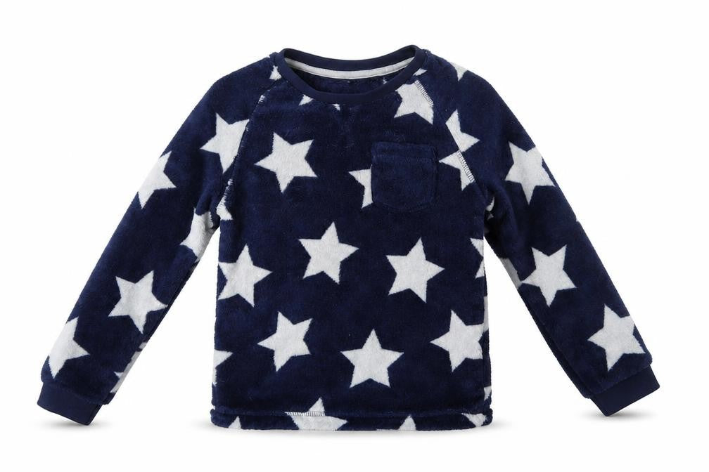 Front view of George boys’ blue jumper, size 5-6, years