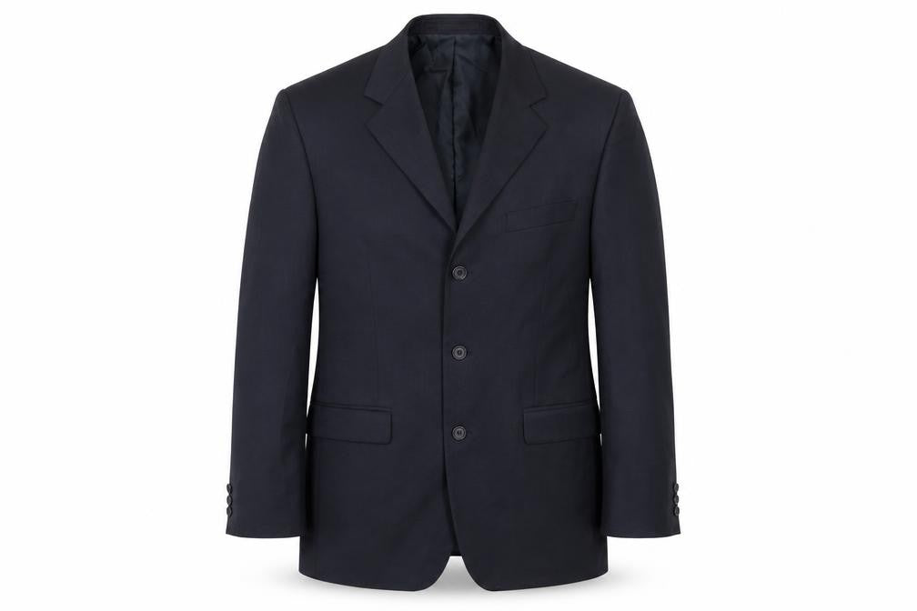 Front view of Burton men’s blue jacket blazer