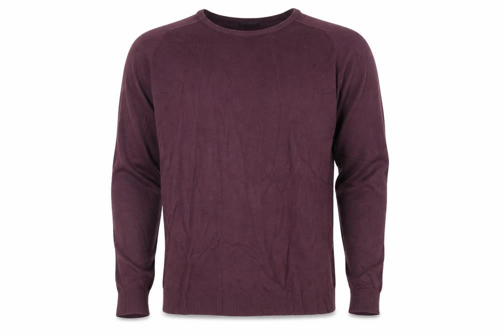 Front view of urban spirit men’s red jumper, size M