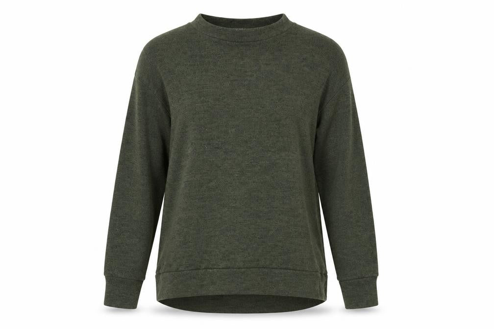 Front view of Misspap women’s green jumper, size M