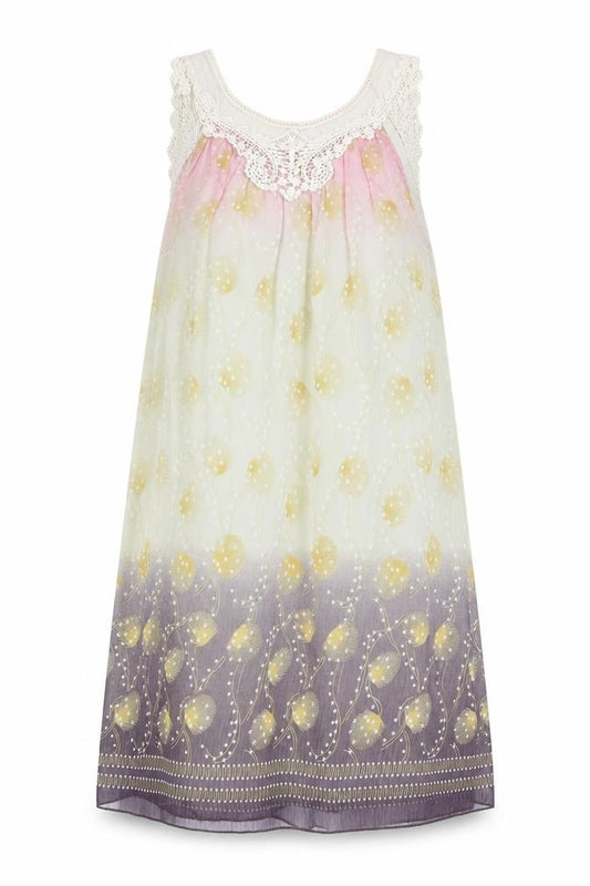 Front view of women’s pink a-line, size S