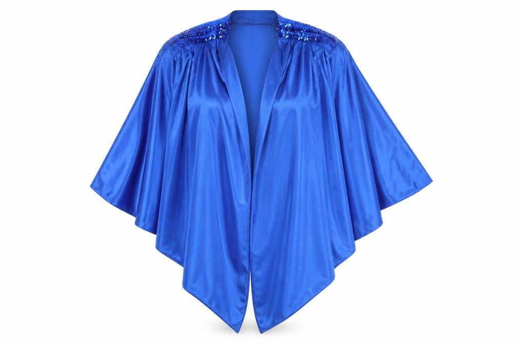 Front view of Preworn women’s blue cardigan jumper one size