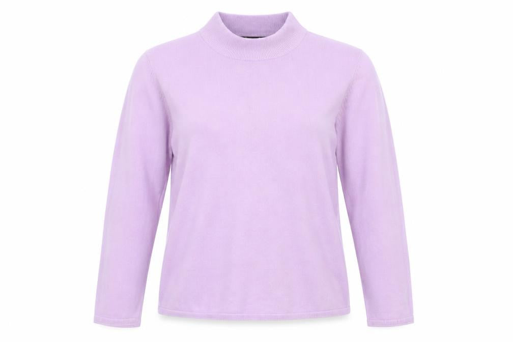 Front view of Bonmarché women’s purple jumper, size M