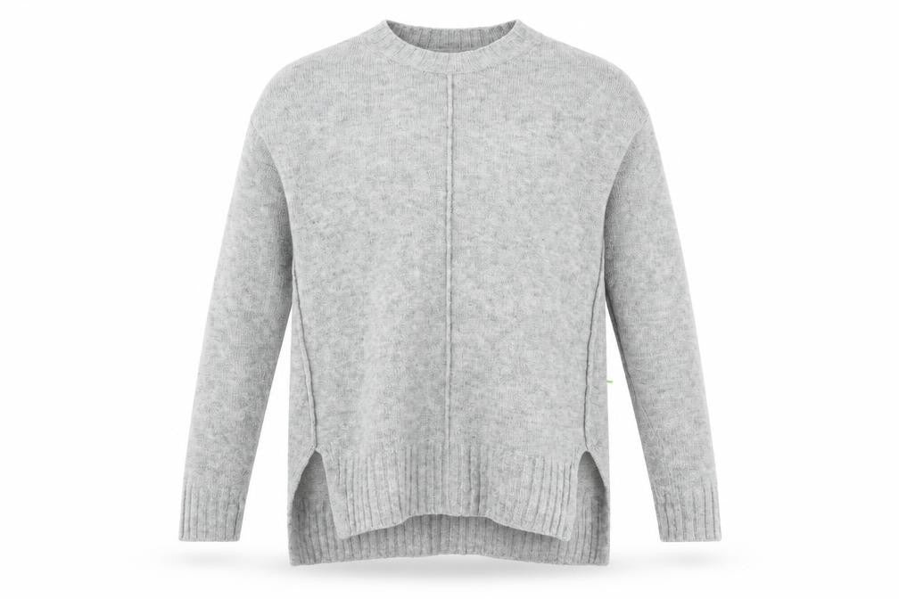 Front view of Preworn women’s grey jumper, size M