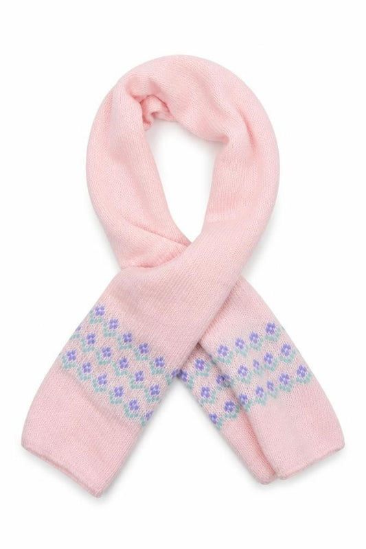 St Michael Girls Pink  Knit Rectangle Scarf Scarves & Wraps One Size
