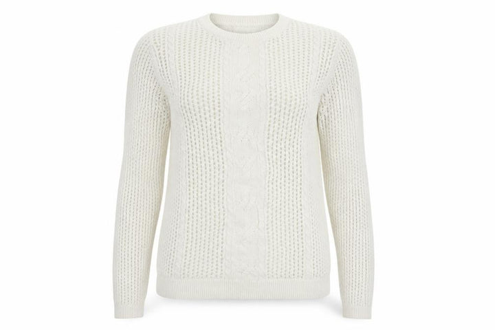 Jack Wills Womens White Knit Pullover Jumper Size 10