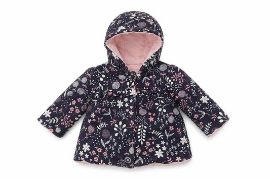 Front view of George girls’ purple floral jacket one size
